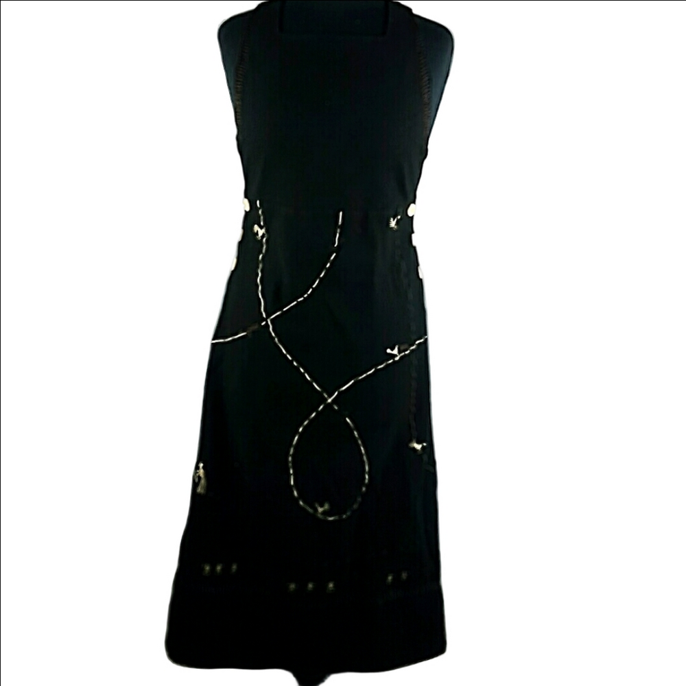 Solola Black Sleeveless Wool Felt Dress
